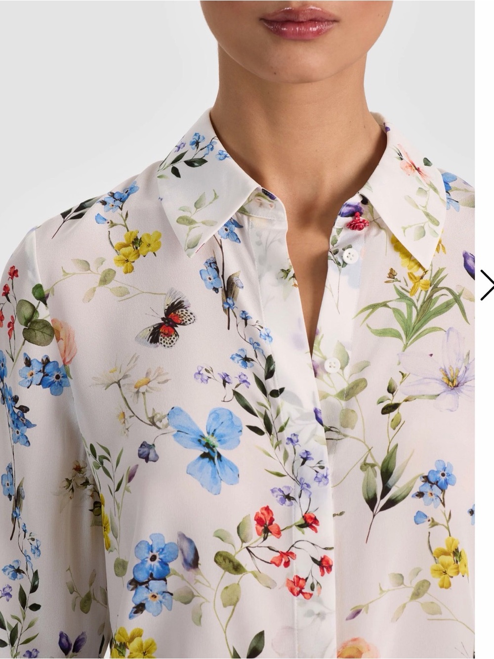 Alice + Olivia Willa Silk Blouse Size Small - Picture 4 of 9